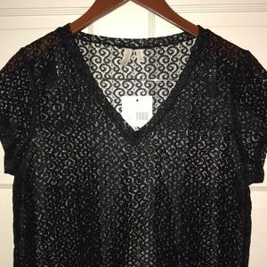Fun Black Lace Top that needs a bright cami!